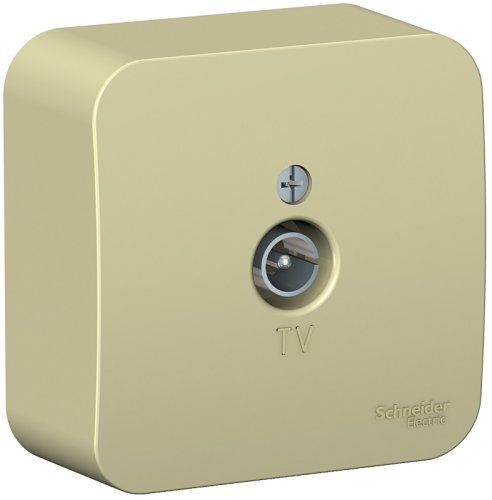 Розетка TV Коннектор накладная Systeme Electric Blanca 1-м. бежевый картинка